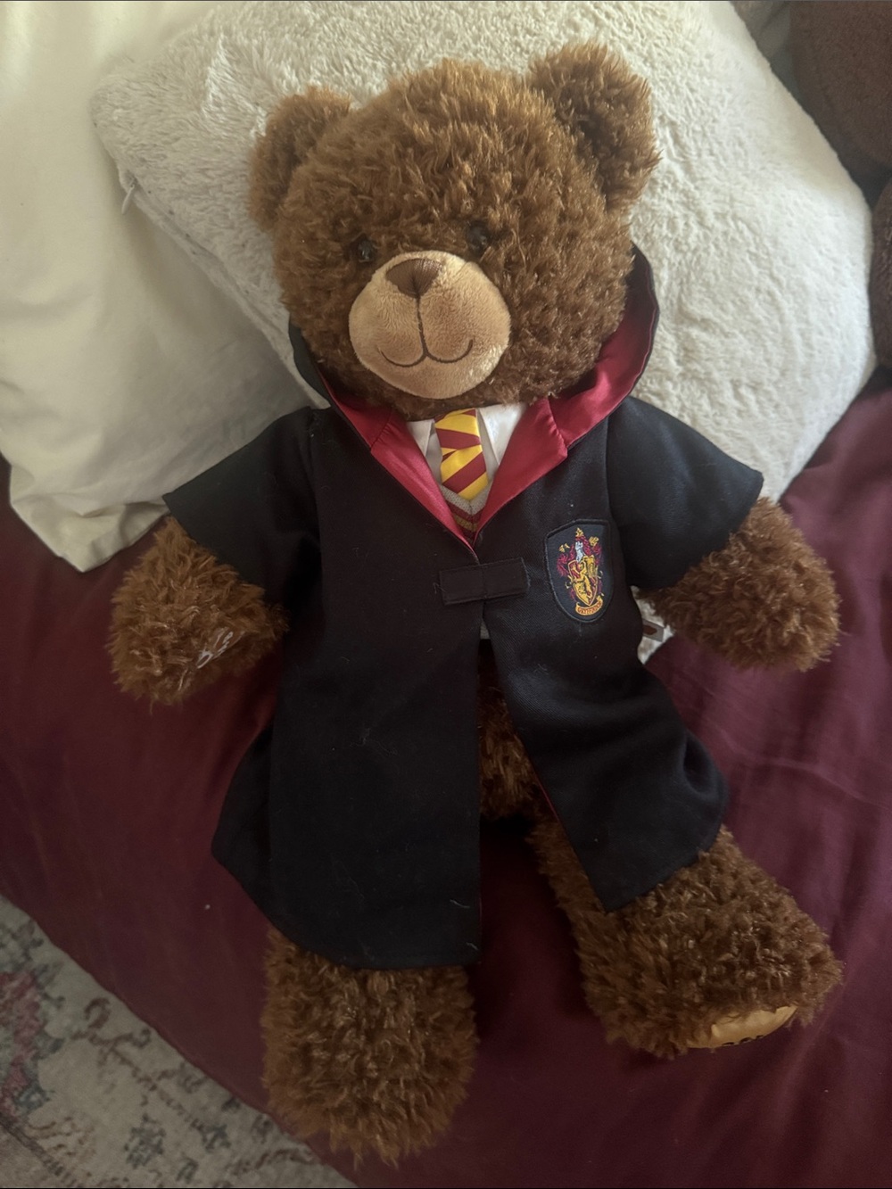 Brown build a bear Harry Potter Plush Teddy Bear in Gryffindor-Style Robe